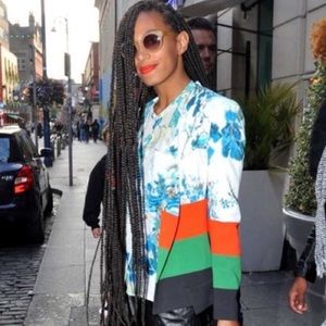 ETRO Jacket Blazer Multi Color Floral Stripe